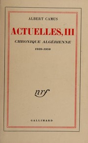 Chroniques algeriennes 1939-1958