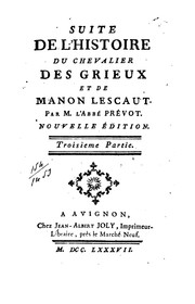Manon Lescaut -- Antoine François Prévost