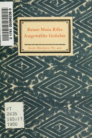 Oeuvres de Rainer Maria Rilke