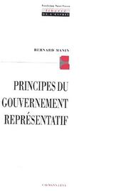 Principes du gouvernement représentatif